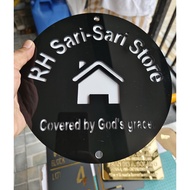 personalized Round Home Address Plate House Number Plate 8X8 inches Acrylic Plate Waterproof