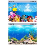 [90% Praise Rate] Fish Tank Background Sticker Painting Fish Tank Aquarium HD Picture 3d Fish Tank B