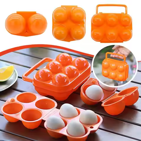 2/4/6 Grid Egg Case Plastic Container For Eggs Portable Outdoor Camping Picnic Eggs Boxes Case Egg T