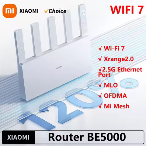 New XIAOMI Router BE5000 WiFi 7 5011Mbps 2.5GHz Network Port 512MB Memory Dual Broadband Access Netw