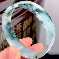 冰種 天然翡翠 緬甸 A玉 玉鐲 • 冰種飄花翡翠方鐲