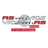S1460 2pcs Vios vvti RS Toyota Vios Side door Car Vinyl Decal Sticker