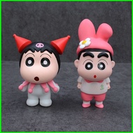 B4 Crayon Shin-chan Nohara Shinnosuke x Sanrio Kuromi My Melody Limited Edition Cute Action Figure 4