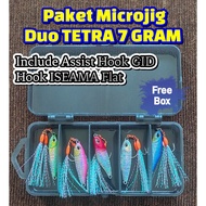 7 GRAM MICROJIG PACKAGE FREE BOX OF FISHING BAIT JIG MICRO JIG INCLUDING ASIST GIDHOOK