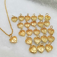 24K Korean Gold Alphabet Letter Chain Set Necklace (EC285)
