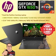 #1372 *Used HP Pavilion Gaming 15 Purple Laptop AMD RYZEN 7 4800H 16GB RAM 512GB SSD NVIDIA GEFORCE 
