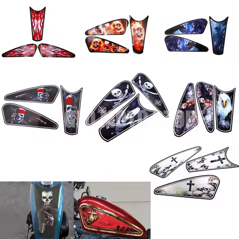 Motorcycle Fuel Tank Decal Vinyls 3D Sticker For Harley Sportster XL883 Iron Roadster XL1200 Forty E