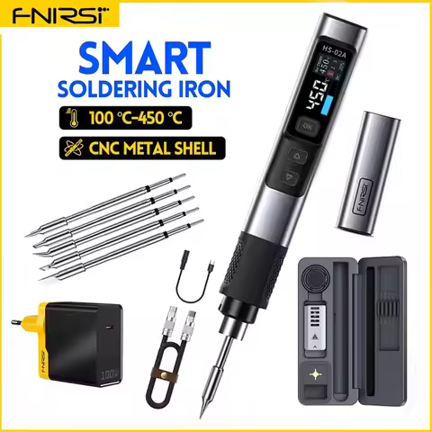 FNIRSI HS-02 TYPE-C Electric Soldering Iron Adjustable Temperature Portable Digital Solder Station T