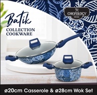 Chefology X Batik Boutique 2pcs Cookware Set 20cm Casserole & 28cm Wok