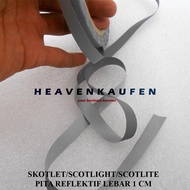 Pita Reflektif / Skotlet Jaket Lebar 1 cm Silver Harga Per 5 Meter