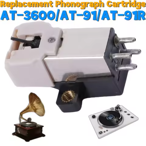 AT-3600/AT-91/AT-91R Moving Magnet Turntable Cartridge Replacement Phono Cartridge MM Cartridge Movi
