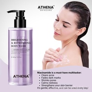 Athena Brightening & Refreshing Body Wash with Extra Whitening Serum Niacinamide Vitamin C Collagen 