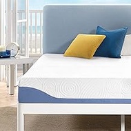 Mellow 8 Inch Cooling Gel-Infused Memory Foam Bed Mattress, Medium Firm Sleep and Breathable Fabric 