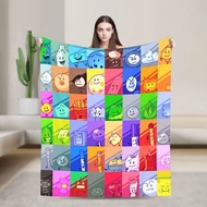 Office BFDI Inanimate Insanity All Characters Bedding Throws  Flannel Bedspread For Bedroom Fashion 