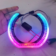 3D U-shaped ring changes color via phone App for 3.0 3inch ball