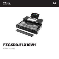 Odyssey | Black Label 1U Flight Case | DJ Case with Glide Laptop Platform, Corner Wheels | Fits DDJ-