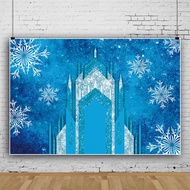 Winter Forest Snow Frozen Ice Blue Bokeh Photography Background Newborn Child Portrait Backdrop For 