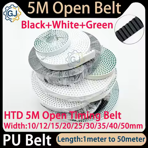 Belt HTD 5M Open Belt HTD5M Open Timing Belt Conveyor PU Belt Polyurethane Steel 5M 6/10/12/15/20/30