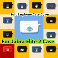 For Jabra Elite 2 Case Niche Cartoon Pattern Bear for Jabra Elite 2 Casing Soft Earphone Case Cover