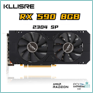 [Op051] Kllisre RX 590การ์ดแสดงผล8GB GDDR5 256Bit การ์ดจอ GPU การ์ด RX590คอมพิวเตอร์2304SP