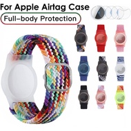 2 Pack AirTag Wristband for Kids, Adjustable Anti Lost Airtag Bracelet , Nylon Braided Solo Loop Air