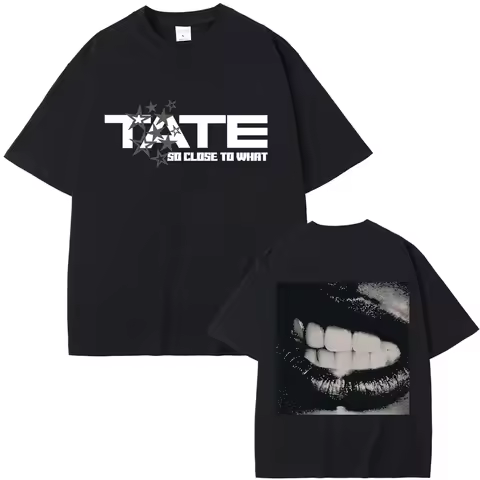 Singer Tate Mcrae T8 Music T Shirts Men's Women Vintage T-shirt Summer Cotton Oversized Short Sleeve