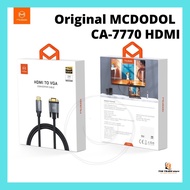ORIGINAL MCDODO CA-7770 2M HD 1080P HDMI TO VGA CONVERTER CABLE PROJECTOR/MINITOR/TV/LAPTOP