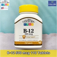 21st Century- B12 Vitamin B12 B-12 500 mcg 110 Tablets