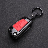 Car Key Case Cover Protector Abs Carbon Fiber  For Audi A1 A3 A4 A5 A6 A7 A8 Q2 Q3 Q5 Q7 C4 C5 C6 C7