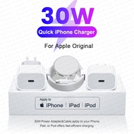 For APPLE Original PD 30W USB Type C Charger For iPhone 12 11 14 13 Pro Max Mini X XS XR 8 Plus iPad Magnetic Wireless Chargers