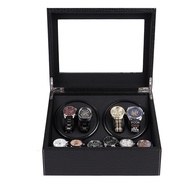 Watch Winder 4 เรือน กล่องหมุนนาฬิกา กล่องเก็บนาฬิกา ตู้เก็บนาฬิกา กล่องเก็บนาฬิกา ตู้ใส่นาฬิกา กล่องนาฬิกา auto watch box ที่เก็บนาฬิกา