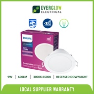 PHILIPS 59449 MESON 9W 600LM 105MM 4" EYECOMFORT ROUND LED RECESSED DOWNLIGHT 3000K/4000K/6500K