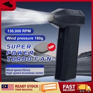 READY✨Super Power Turbo Fan 130000RPM 52m/s Cordless Jet Fan Blower With LED Light High Speed Brushl