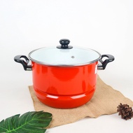 Maspion Stock Pot Cheerful ECO Steamer 26cm+glass Lid