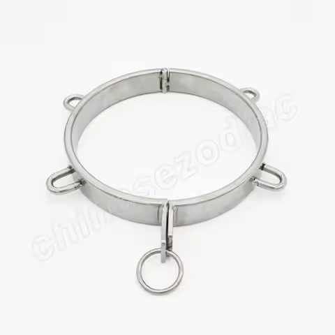 Famale Lockable Stainless Steel Women Slave Rolled Neck Collar Locking Metal Sextoy Chastity‬