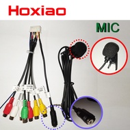 ❄✽ car external MIC Line Out Adapter 7 RCA AV Multi-functional Output Cable for 2DIN car Android multimedia player