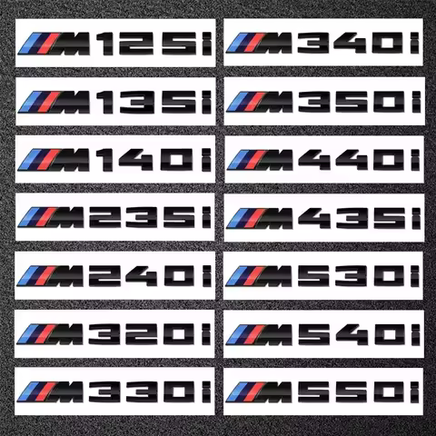 3D ABS Car Letters M Logo Sticker Rear Trunk Emblem Badge For BMW M125i M135i M140i M235i M240i M320