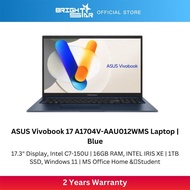 ASUS Vivobook 17 A1704V-AAU012WSM Laptop - 17.3" FHD IPS/C7-150U/16GB/1TB SSD/Iris XE/Win11/MS Offic