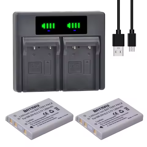 Batmax EN-EL5 ENEL5 Battery +LED Dual Charger for NIKON Coolpix P530 P520 P510 P100 P500 P5100 P5000