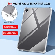 Clear Airbag Case for Xiaomi Redmi Pad 2 SE 9.7 Inch 4G 2026 Airbags E-Book Protective Shell-Transpa