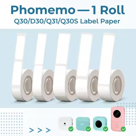 1 Roll Phomemo Q30 D30 Label Maker Tape Name Sticker Waterproof Tear-Resistant Price Label Thermal L