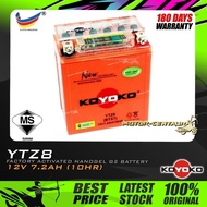 BATERI MOTOSIKAL KOYOKO G2 NANOGEL BATTERY YTZ8 (GTZ8V) SIRIM CERTIFIED FOR YAMAHA R25