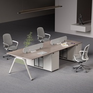 Staff office desk and chair combination workstation, four-person office desk, staff workstation, sim