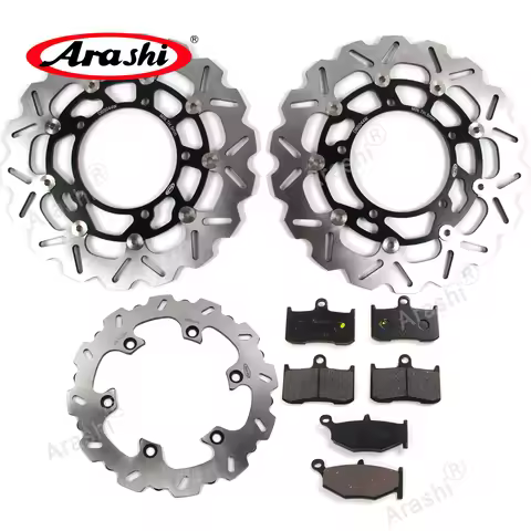 Arashi 1 Set CNC Floating Front Rear Brake Disc Rotor Brake Pads For SUZUKI B-KING 1300 2008 2009 20