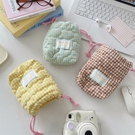 Soft Shockproof Storage Bag Cute Quilted Camera Pouch Portable for CCD Instant Cameras