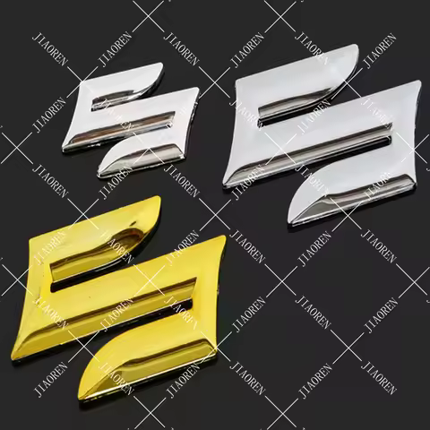 3d Plastic Suzuki Logo Motorcycle Sticker Decal Gold Tank Emblem Gsxr 750 1000 650 Swift V Stron Gsx