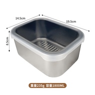 Hongjunda 316L Stainless Steel Food Container for Home Kitchen Fridge Freezer Microwave Safe