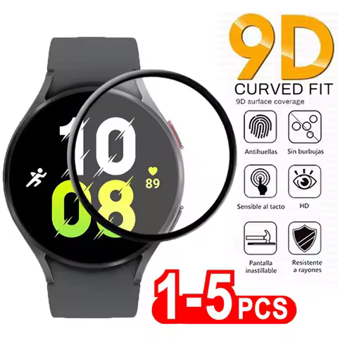 1-5pcs Soft Glass Film For Samsung Galaxy Watch 5 Pro 45mm watch 5 4 Full Screen Protector for Galax