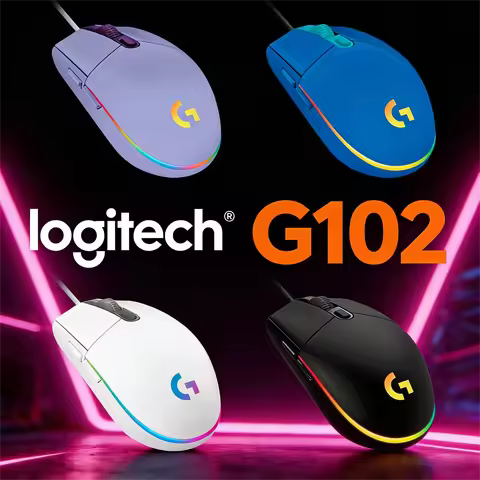 Logitech G102 2nd Gen Wired Gaming Mouse, Precise Tracking, RGB & Macro Programmable Buttons