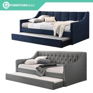 day bed Furniture Direct Pull out bed single ROISE single size fabric daybed with trundle/pull out bed/katil single